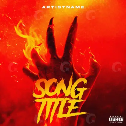 Music cover artwork “Red Hand”: hand, red tones