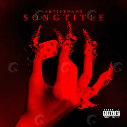 Arte de portada musical «Red Hand»: mano; color rojo