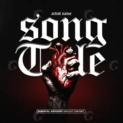 Premade cover art “Red Hand”: hand, red tones