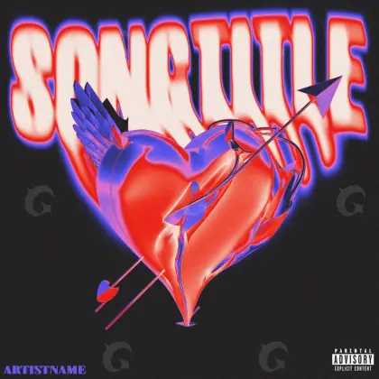 Album cover art “Red Heart”: heart, red tones