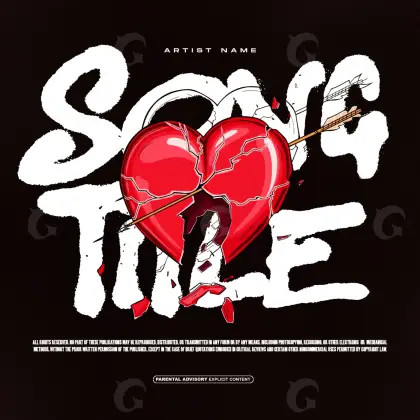 Arte de portada musical «Red Heart»: corazón; color rojo