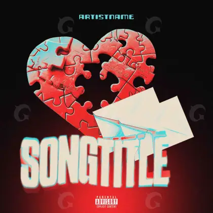 Music cover artwork “Red Heart”: heart, red tones