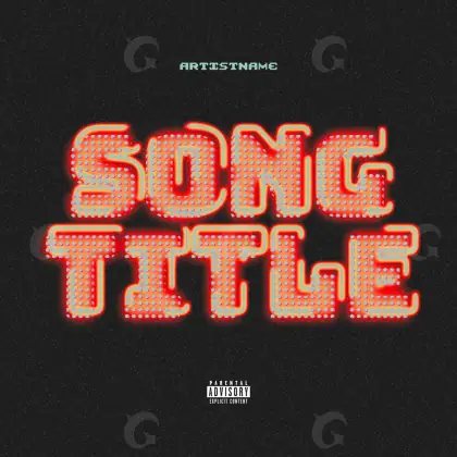 Premade cover art “Red Lettering”: lettering, red tones