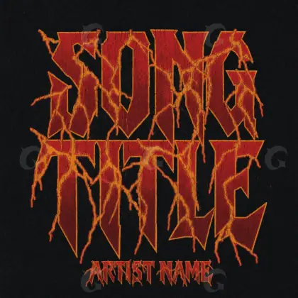 Portada para canción «Red Lettering»: tipografía; color rojo