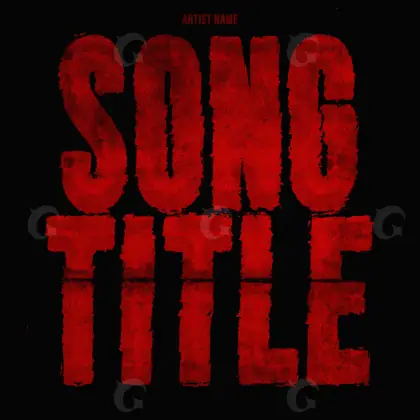 Arte de portada musical «Red Lettering»: tipografía; color rojo