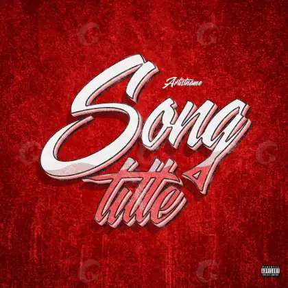 Music cover artwork “Red Lettering”: lettering, red tones