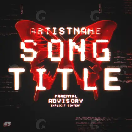 Portada para canción «Red Lettering»: tipografía y abstracción; color rojo