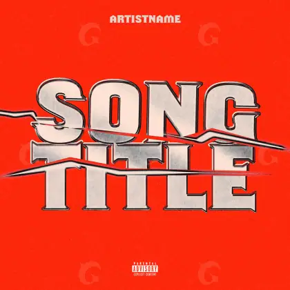 Album cover art “Red Lettering”: lettering, red tones