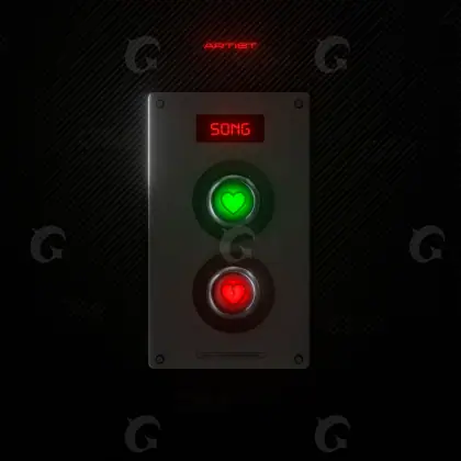 Premade cover art “Red Lettering”: lettering, red tones