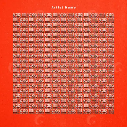 Arte de portada musical «Red Lettering»: tipografía y abstracción; color rojo