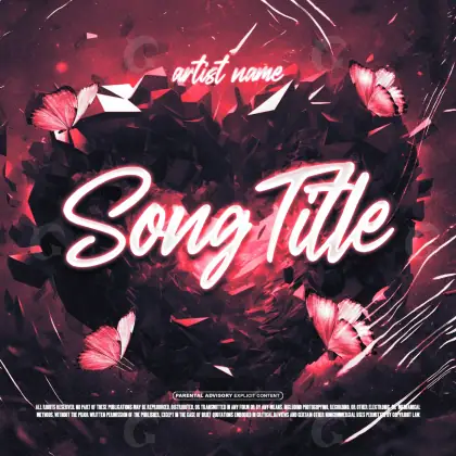 Music cover artwork “Red Lettering”: lettering, red tones
