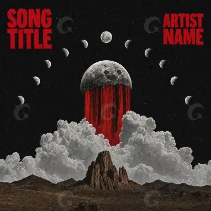 Arte de portada musical «Red Lettering»: tipografía; color rojo