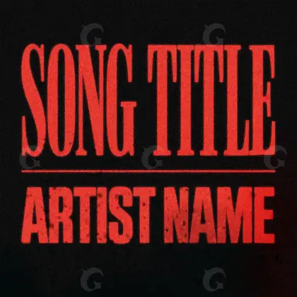 Music cover artwork “Red Lettering”: lettering, red tones