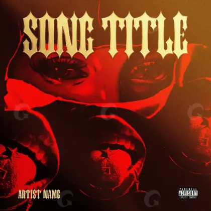 Portada para canción «Red Lettering»: tipografía; color rojo