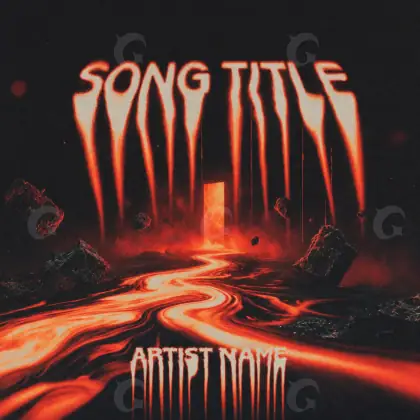Music cover artwork “Red Lettering”: lettering, red tones