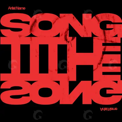 Premade cover art “Red Lettering”: lettering, red tones