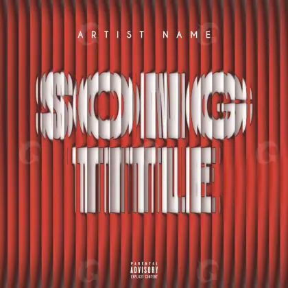 Music cover artwork “Red Lettering”: lettering, red tones