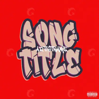 Music cover artwork “Red Lettering”: lettering, red tones