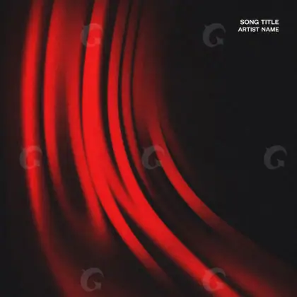 Готовая обложка для трека «Red Lettering»: типографика; палитра — красная