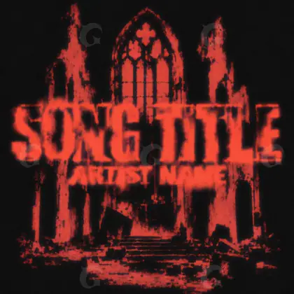 Arte de portada musical «Red Lettering»: tipografía; color rojo