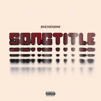 Music cover artwork “Red Lettering”: lettering, red tones
