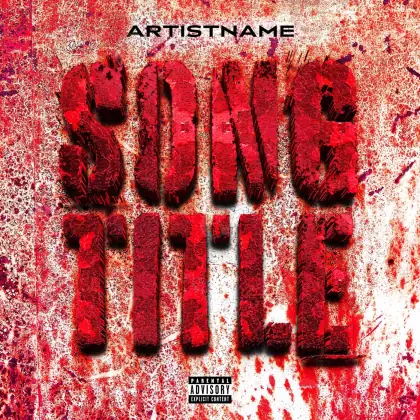 Premade cover art “Red Lettering”: lettering, red tones