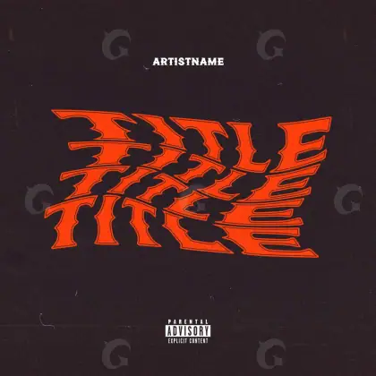 Arte de portada musical «Red Lettering»: tipografía; color rojo