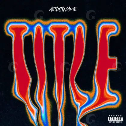 Portada prediseñada «Red Lettering»: tipografía y abstracción; color rojo