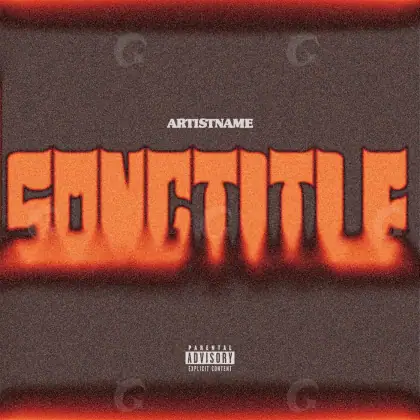 Arte de portada musical «Red Lettering»: tipografía y abstracción; color rojo