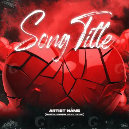 Album cover art “Red Lettering”: lettering, red tones