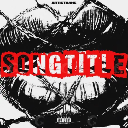 Music cover artwork “Red Lettering”: lettering, red tones