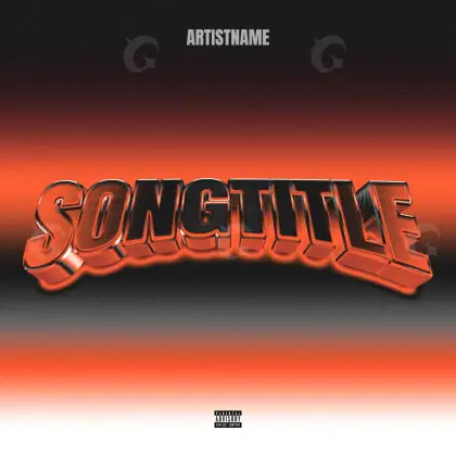 Arte de portada musical «Red Lettering»: tipografía; color rojo