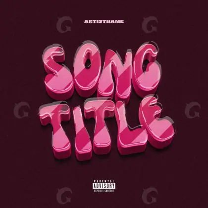 Album cover art “Red Lettering”: lettering, red tones