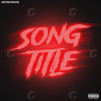 Обложка для альбома «Red Lettering»: типографика и абстракция; палитра — красная