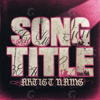 Premade cover art “Red Lettering”: lettering, red tones