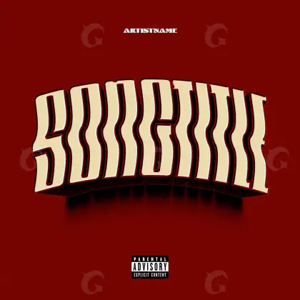 Album cover art “Red Lettering”: lettering and abstract, red tones
