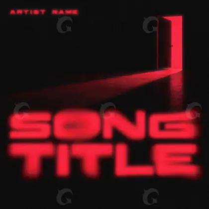 Album cover art “Red Lettering”: lettering, red tones