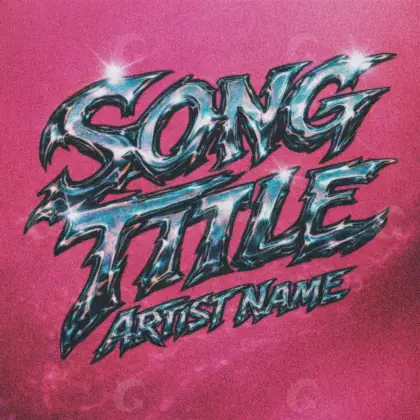 Готовая обложка для трека «Red Lettering»: типографика; палитра — красная