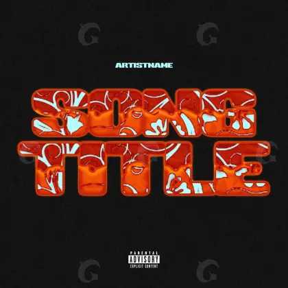 Portada prediseñada «Red Lettering»: tipografía; color rojo