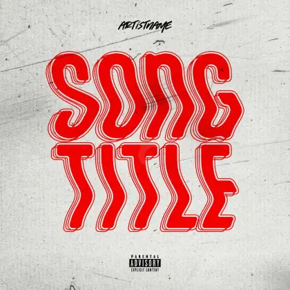 Arte de portada musical «Red Lettering»: tipografía y abstracción; color rojo