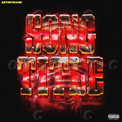 Arte de portada musical «Red Lettering»: tipografía; color rojo