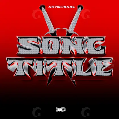 Album cover art “Red Lettering”: lettering, red tones