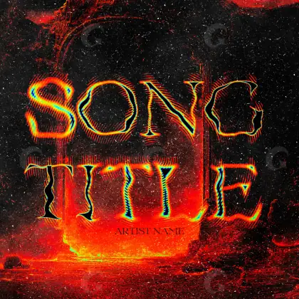 Arte de portada musical «Red Lettering»: tipografía; color rojo