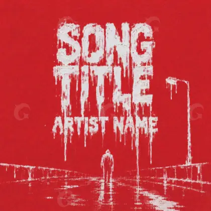 Portada para canción «Red Lettering»: tipografía; color rojo
