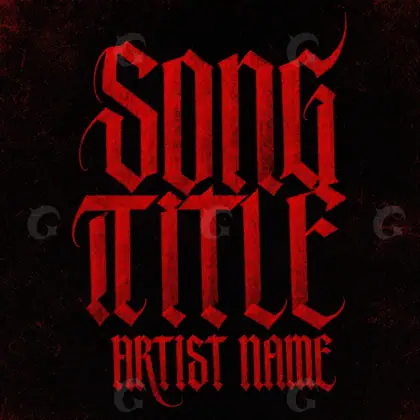 Album cover art “Red Lettering”: lettering, red tones