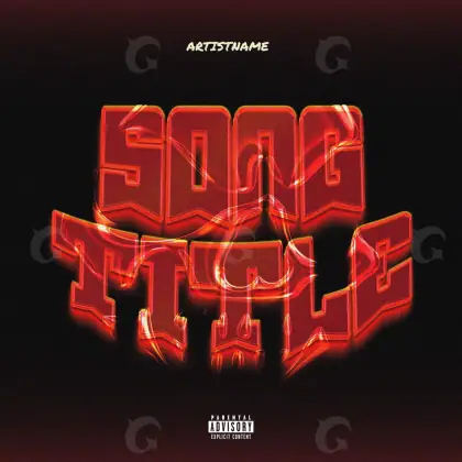 Music cover artwork “Red Lettering”: lettering, red tones