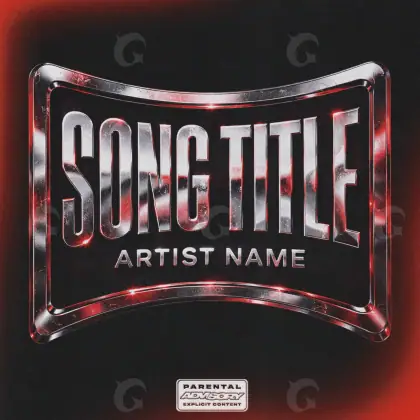 Arte de portada musical «Red Lettering»: tipografía; color rojo