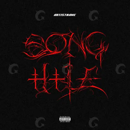 Arte de portada musical «Red Lettering»: tipografía; color rojo