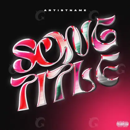 Arte de portada musical «Red Lettering»: tipografía; color rojo