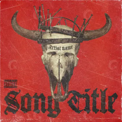 Arte de portada musical «Red Lettering»: tipografía; color rojo